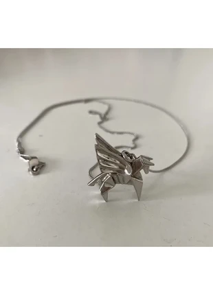 Origami Pegasus Silver necklace, brand: Claire Naa, condition: New without tags, £85.00, £89.95 includes Buyer Protection