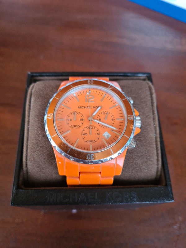 Orange michael kors deals watch