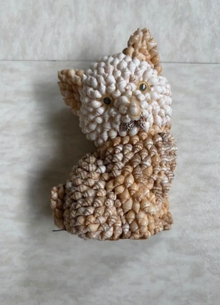 Chat en sculpture coquillages vintage artisanat en bord de mer décoration marine, brand: Vintage, condition: Good, €3.00, €3.85 includes Buyer Protection
