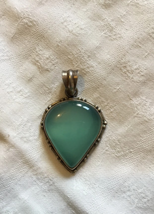 Pendentif ethnique argent chrysoprase grosse goutte, marca: pendentif chrysoprase, estado: Muito bom, €29.00, €31.15 inclui Proteção do Comprador