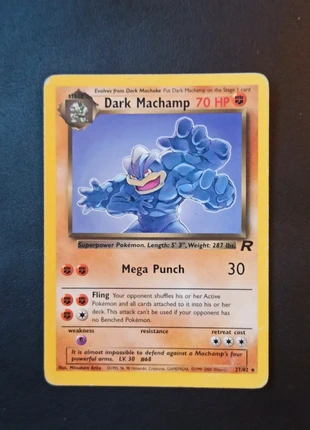 Carta Pokémon Dark Machamp Team Rocket #27/82, marke: Pokémon, zustand: Gut, 7,90 €, 9,00 € inklusive Vinted-Käuferschutz