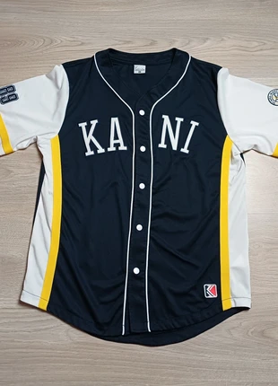 Maillot Karl Kani Baseball – Bleu Marine / Blanc / Jaune – Taille M, brand: Karl Kani, condizioni: Ottime, taglia: M, €19.90, €21.60 include la Protezione acquisti