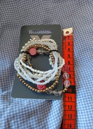 Bracelet en perle et fleur rose, merk: xpress, staat: Heel goed, € 5,99, € 6,99 inclusief Kopersbescherming