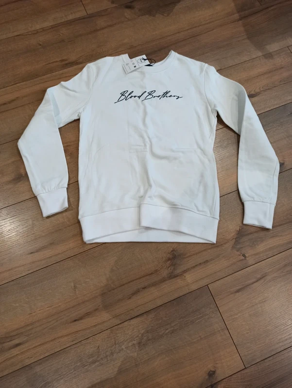 Pull blanc homme manches longues S - photo numéro 2