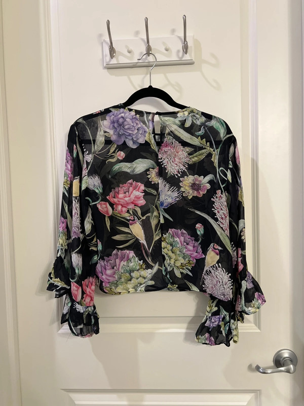 H&M sheer printed top 4