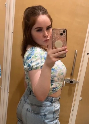 Floral tshirt with strings, brand: Primark, condition: Very good, size: M / 38 / 10, €2.00, €2.80 includes Buyer Protection