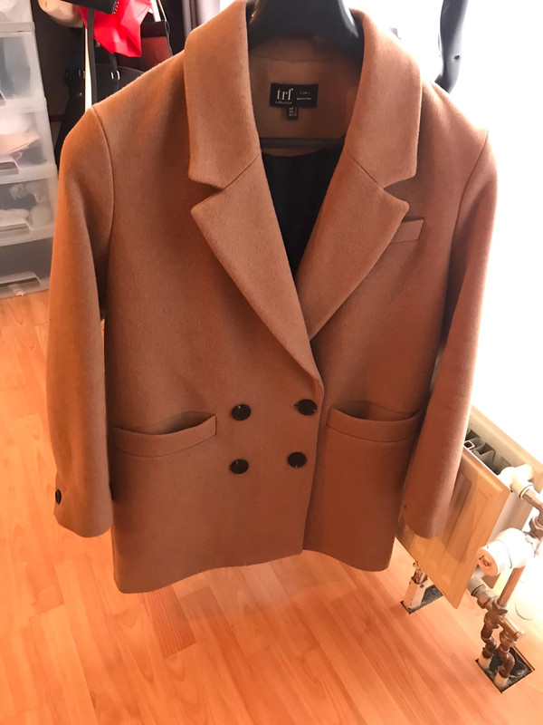 manteau femme orange zara