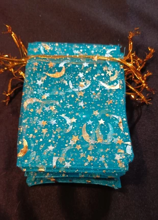 Lot de 10 pochettes cadeaux bleu turquoise lune & étoiles 12×9 cm, brand: sansnom., condition: New without tags, €2.02, €2.82 includes Buyer Protection Pro
