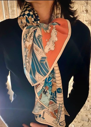 Foulard Paris Orange 100% soie NEUF, zustand: Neu, 35,00 €, 37,45 € inklusive Vinted-Käuferschutz