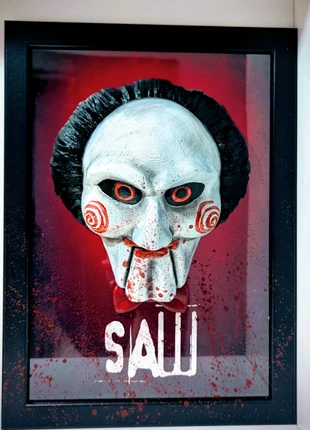 Quadro 3D Saw Billy • Fan Art dipinta a mano, brand: The Frame Beyond, condizioni: Nuovo con cartellino, €139.00, €146.65 include la Protezione acquisti Pro