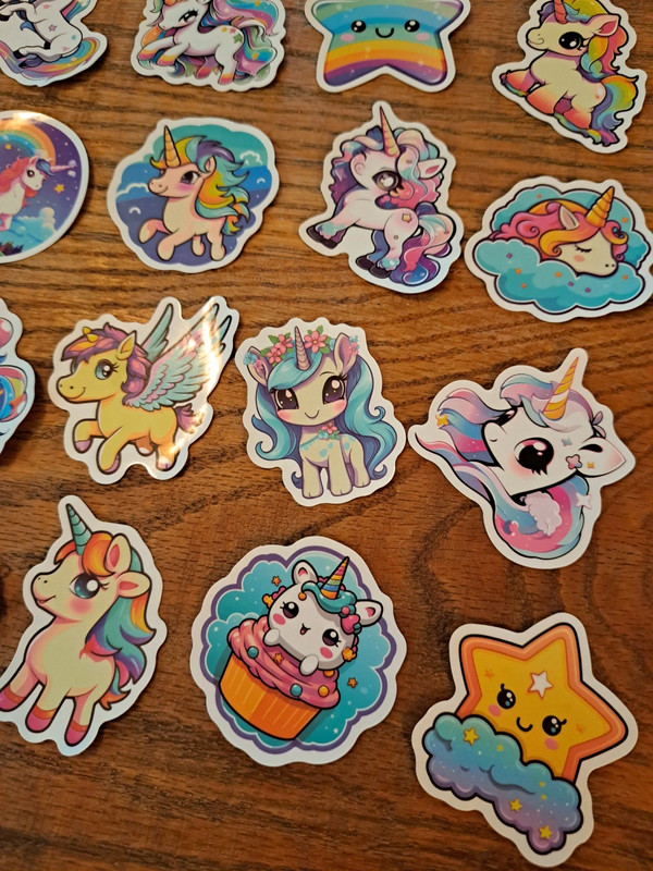 set of cute unicorn stickers 5