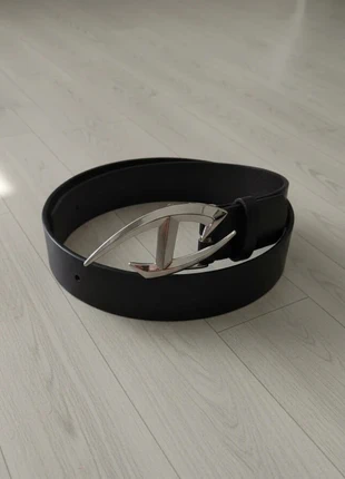 Vintage Ceinture Cuir Noir Boucle Métal Ailée Agressive Y2K, brand: Vintage Dressing, condition: Very good, size: 44 in | 110 cm, €20.00, €21.70 includes Buyer Protection