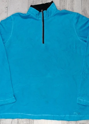 Fleece polaire Fila bleu clair Taille L logo brodé ton sut ton, brand: FILA, condition: Very good, size: L, €12.00, €13.30 includes Buyer Protection