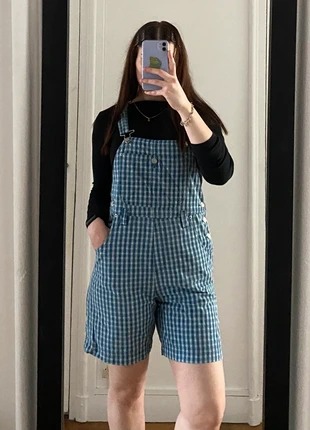 Salopette short carreaux bleu blanc, brand: Point Zero, condition: Good, size: S / 36 / 8, €12.00, €13.30 includes Buyer Protection
