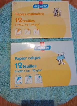 papier calque et millimétré, marca: Leclerc, estado: Nuevo sin etiquetas, 2,00 €, 2,80 € Protección al comprador incluida