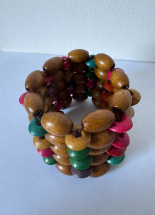 Bracelet en bois multicolore, condizioni: Nuovo senza cartellino, €17.50, €19.08 include la Protezione acquisti