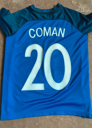 Maillot Coman équipe de France, marque: Nike, état: Très bon état, taille: XS, 65,00 €, 68,95 € Protection acheteurs incluse