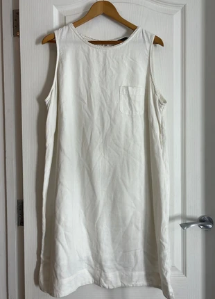 Marks & Spencer white linen shift dress size 20 minimalist summer look, brand: Marks & Spencer, condition: Very good, size: XL / UK 20-22, £7.99, £9.09 includes Buyer Protection