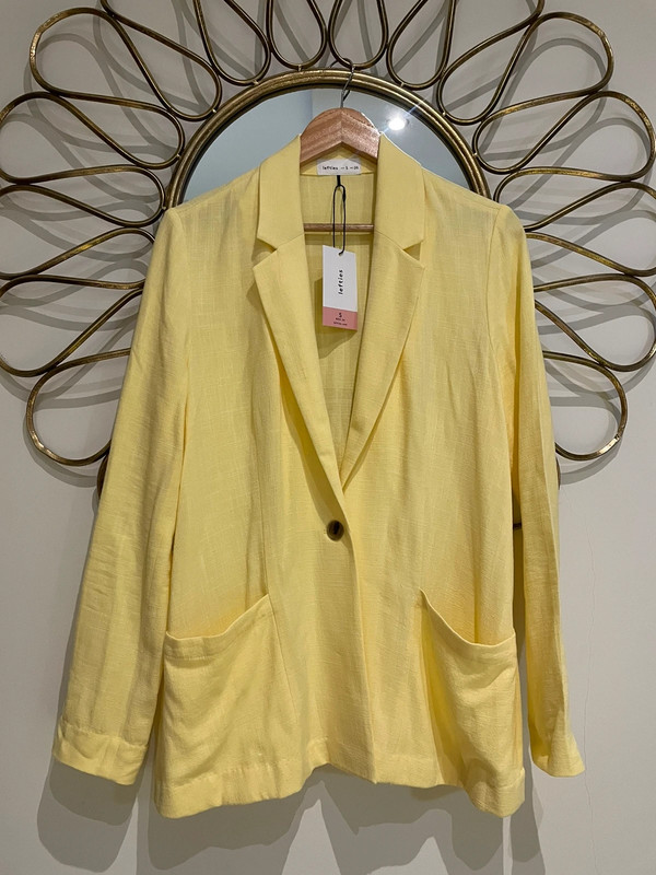 blazer amarelo de linho 1