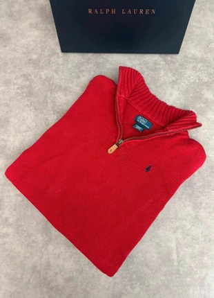 Half zip Ralph Lauren rouge logo bleu marine homme taille XS old money, marca: Ralph Lauren, estado: Muy bueno, tamaño: XS, 39,75 €, 42,44 € Protección al comprador incluida