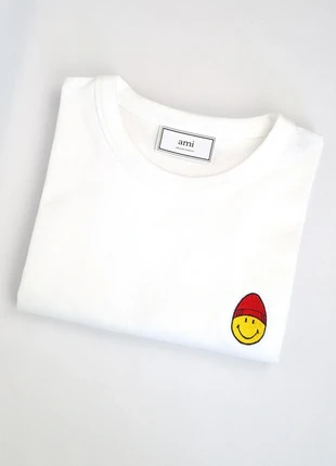 T-Shirt AMI x Smiley Blanc - Très bon état - Taille M (Mesures en photo), brand: AMI, condition: Very good, size: M, €43.00, €45.85 includes Buyer Protection Pro