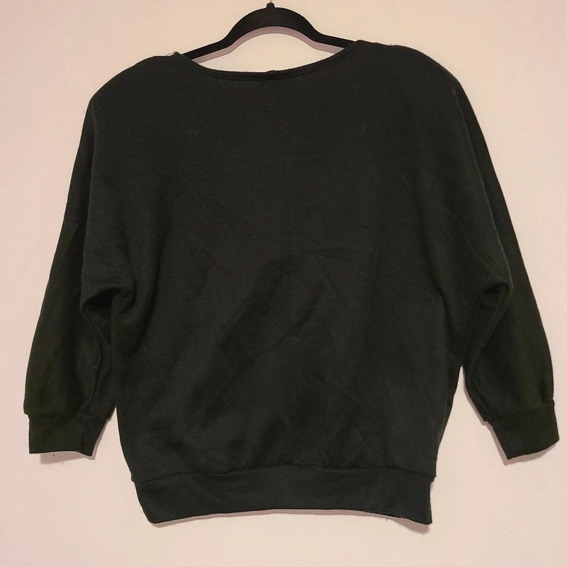 Women'S Vintage Fr Sport Bows Black Sweatshirt Small S 2