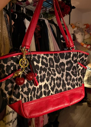 Cheetah print Coach tote bag, brand: Coach, condition: Very good, $50.00, $53.20 includes Buyer Protection