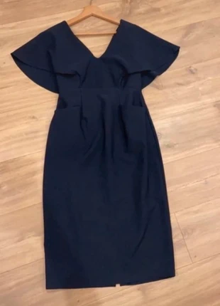 Elegant dark blue pregnancy dress with pockets 👗, staat: Heel goed, maat: M / 38 / 10, € 10,00, € 11,20 inclusief Kopersbescherming