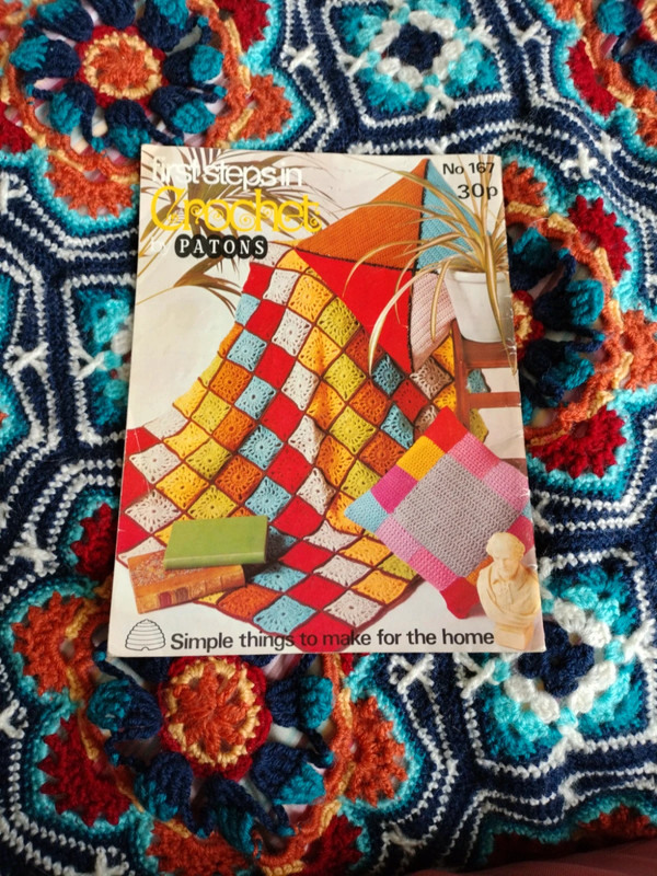 2 vintage crochet pattern books Crochet Monthly & First Steps 3