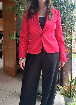 Blazer rose imprimé zèbre taille 34 MEXX Metropolitan année 2000, merk: Mexx, staat: Heel goed, maat: XS / 34 / 6, € 7,00, € 8,05 inclusief Kopersbescherming