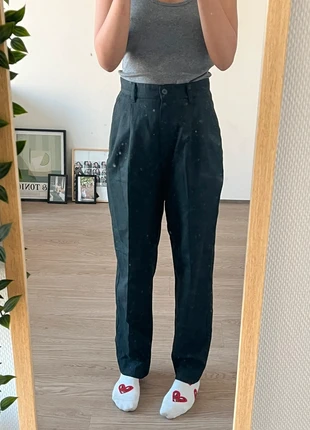 United Colors of Benetton Trousers – Very Dark Green / Black – Timeless Straight Fit – Size XS/S, brand: United Colors of Benetton, condizioni: Ottime, taglia: XS / IT 38 / EU 34, €8.00, €9.10 include la Protezione acquisti