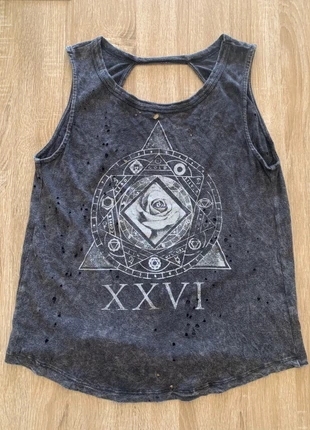 Débardeur dos nu gris chiné, condition: Very good, size: S / 36 / 8, €7.00, €8.05 includes Buyer Protection