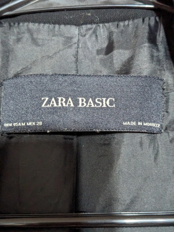 Zara Black Open Blazer with Pearls 5