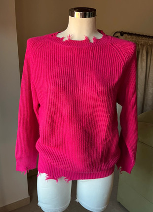 Maglione fucsia street primaverile - fuchsiafarbener Frühlingspullover - pull fuchsia de printemps, marque: Lumina, état: Très bon état, taille: Taille unique, 6,00 €, 7,00 € Protection acheteurs incluse