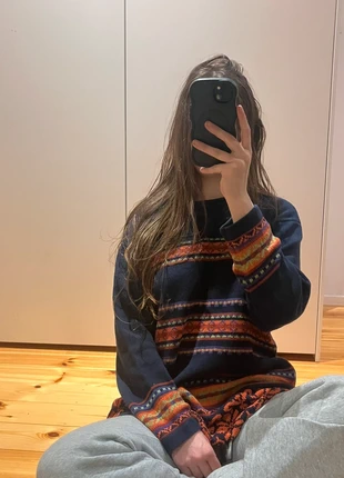 Rare Vintage Sweater Knit Pull Jersey Jacquard Bleu Marine, marque: Vintage Dressing, état: Très bon état, taille: M / 38 / 10, 20,00 €, 21,70 € Protection acheteurs incluse