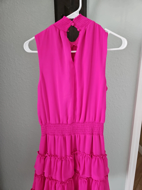 MSK women mini dress pink sleeveless A-Line Sz S 4