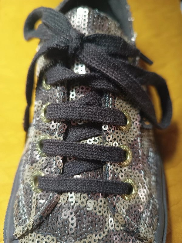 Sneakers Superga donna n. 37 con paillettes bronzo e oro NUOVE