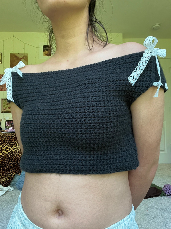 crochet coquette bow top 5