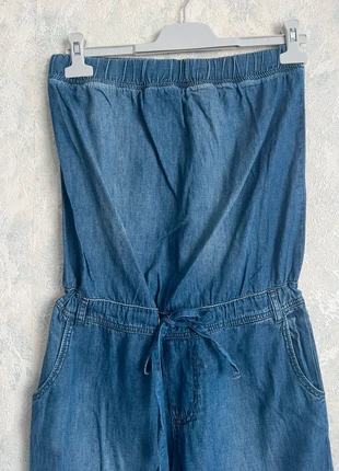 Combinaison pantalon bustier en jean Kiabi, brand: Kiabi, condition: Very good, size: S / 36 / 8, €9.00, €10.15 includes Buyer Protection
