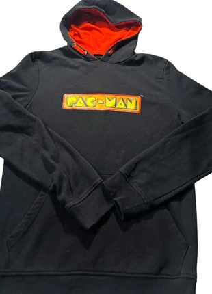 Pac‑Man hoodie noir M rétro gaming collection, capuche doublée orange, très bon état, merk: Vintage Dressing, staat: Heel goed, maat: M, € 15,00, € 16,45 inclusief Kopersbescherming