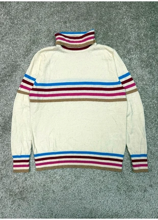 Sweat col roulé beige crème à rayure multicolore pull Lands'end cachemire femme - XS, marke: Lands' End, zustand: Sehr gut, größe: XS / 34 / 6, 30,00 €, 32,20 € inklusive Vinted-Käuferschutz