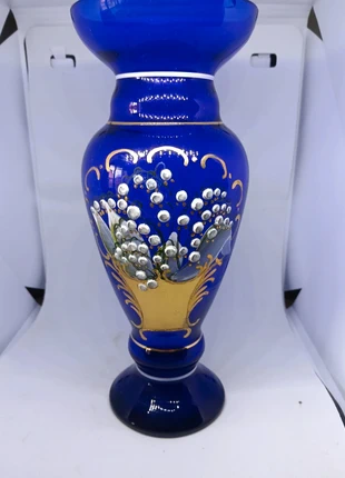 Grand vase ancien verre Bleu cobalt, marque: Inconnu, état: Très bon état, 45,00 €, 47,95 € Protection acheteurs incluse