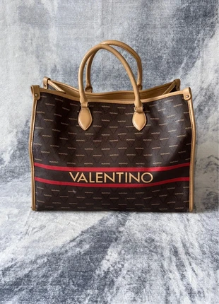 Sac cabas Valentino marron logo rouge beige femme, marca: Valentino, estado: Muy bueno, 74,99 €, 79,44 € Protección al comprador Pro incluida