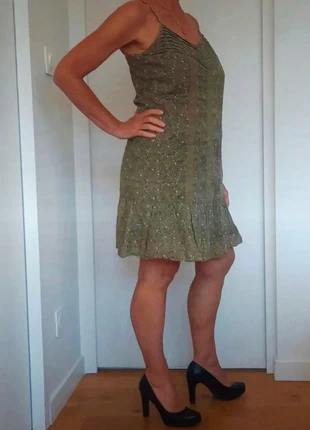 robe fleurie vert kaki volants et dentelle bretelles réglables taille 38, brand: Pimkie, condition: Very good, size: M / 38 / 10, €8.90, €10.05 includes Buyer Protection