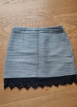 Kurzer Rock - kariert - mit Spitze - Topshop, marque: Topshop, état: Neuf sans étiquette, taille: XS / 34 / 6, 4,00 €, 4,90 € Protection acheteurs incluse