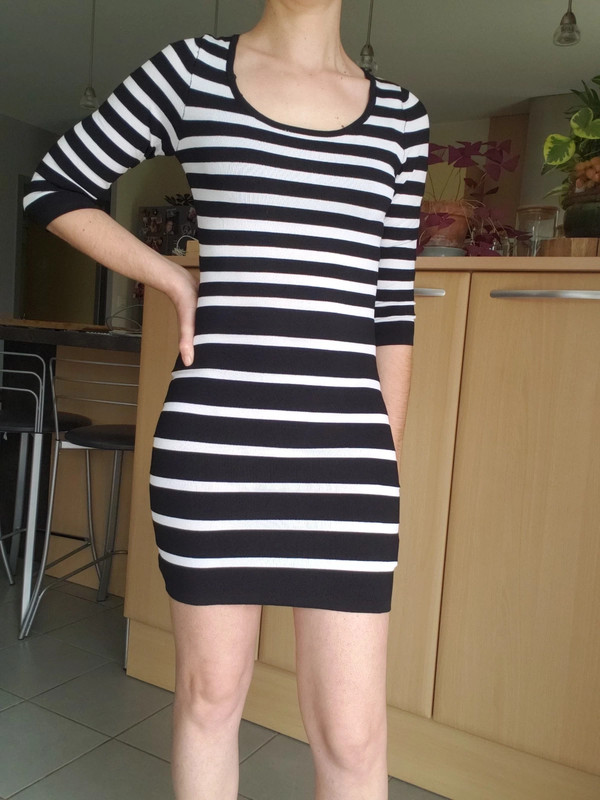 Robe Mango noire et blanche taille S