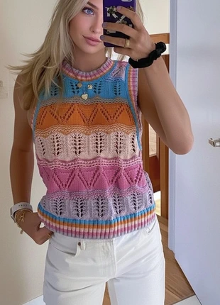 Débardeur Zara Chic  multicolore - Neuf, Jamais Porté, marque: Zara, état: Neuf sans étiquette, taille: S / 36 / 8, 12,00 €, 13,30 € Protection acheteurs incluse