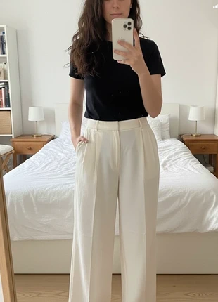 Calça Zara L com pinças cru nova com etiqueta, marca: Zara, estado: Novo com etiquetas, tamanho: L / 40 / 12, €36.50, €39.03 inclui Proteção do Comprador