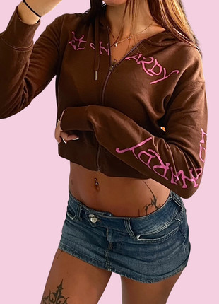 Ed Hardy Brown Tiger Cropped Hoodie – Rare Vintage Y2K Tattoo Streetwear, marque: Ed Hardy, état: Neuf sans étiquette, taille: L / 40 / 12, 32,50 €, 34,83 € Protection acheteurs incluse