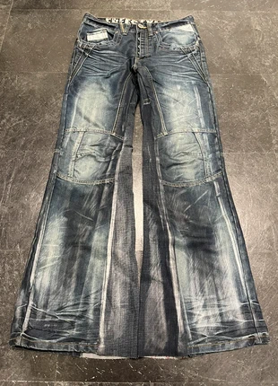 Baggy/Bootcut Custom made blue denim vintage Waxed similar to "No Faith Studios" and "Acne Studios", marque: y2k, état: Neuf sans étiquette, taille: M, 50,00 €, 53,20 € Protection acheteurs (Pro) incluse